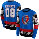 customized kansas jayhawks grateful vibes blue hoodie best selling