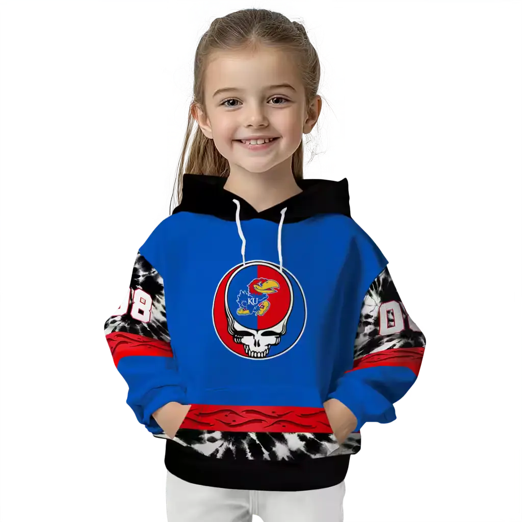 customized kansas jayhawks grateful vibes blue hoodie top rated customized kansas jayhawks grateful vibes blue hoodie top rated