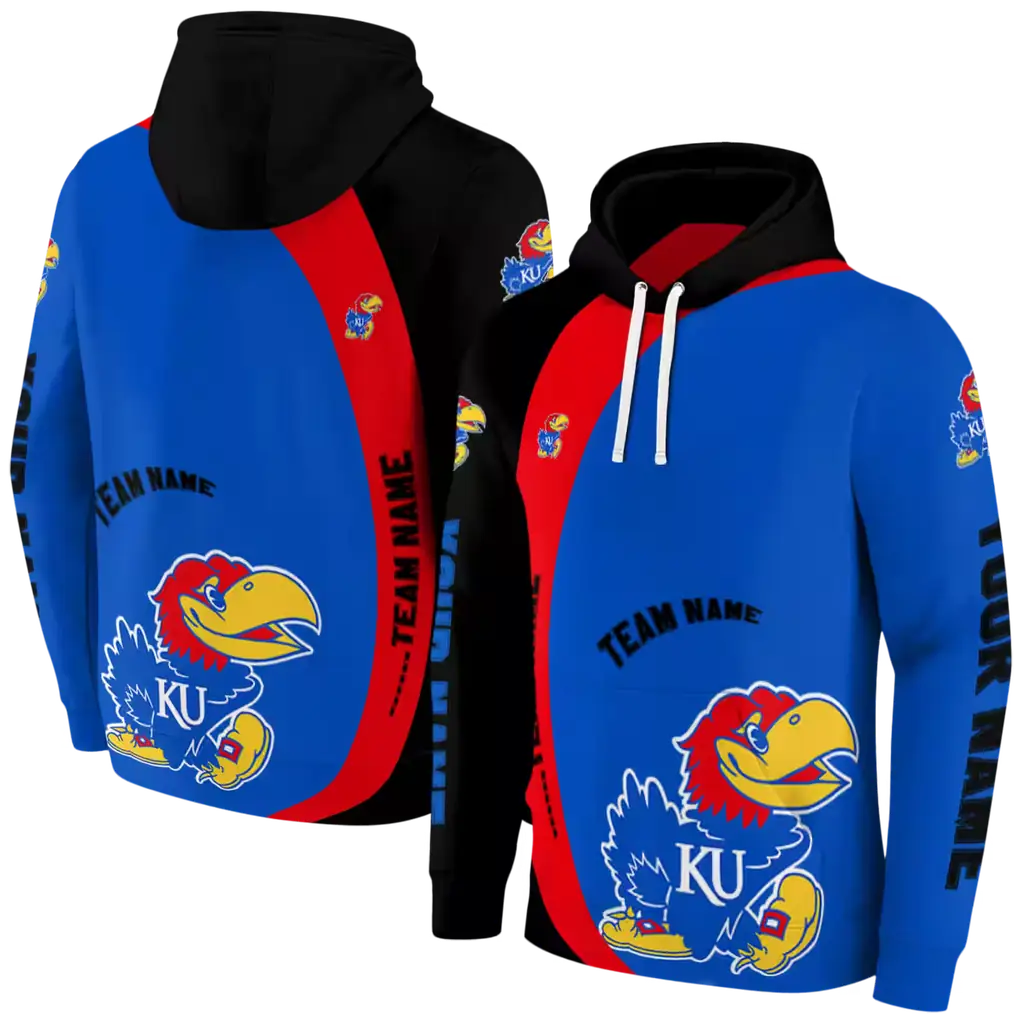 customized kansas jayhawks minimalist design blue black hoodie fashion forward customized kansas jayhawks minimalist design blue black hoodie fashion forward