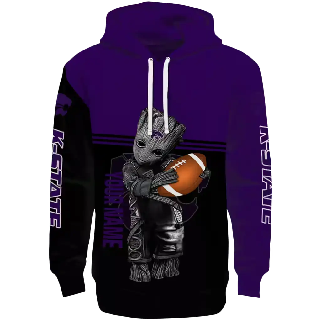 customized kansas state wildcats baby groot purple black hoodie best selling customized kansas state wildcats baby groot purple black hoodie best selling
