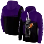 customized kansas state wildcats baby groot purple black hoodie best selling