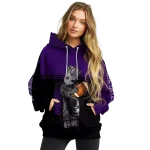 customized kansas state wildcats baby groot purple black hoodie best selling