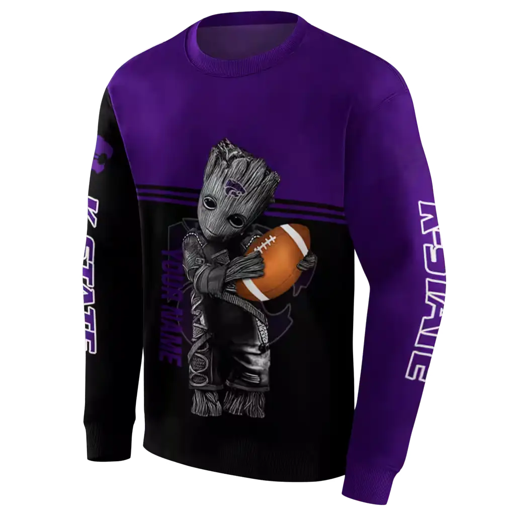customized kansas state wildcats baby groot purple black hoodie new arrival customized kansas state wildcats baby groot purple black hoodie new arrival