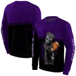 customized kansas state wildcats baby groot purple black hoodie best selling
