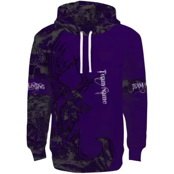 customized kansas state wildcats deer silhouette purple hoodie best selling