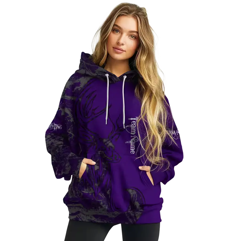 customized kansas state wildcats deer silhouette purple hoodie high quality customized kansas state wildcats deer silhouette purple hoodie high quality