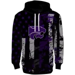 customized kansas state wildcats distressed flag purple black hoodie best selling