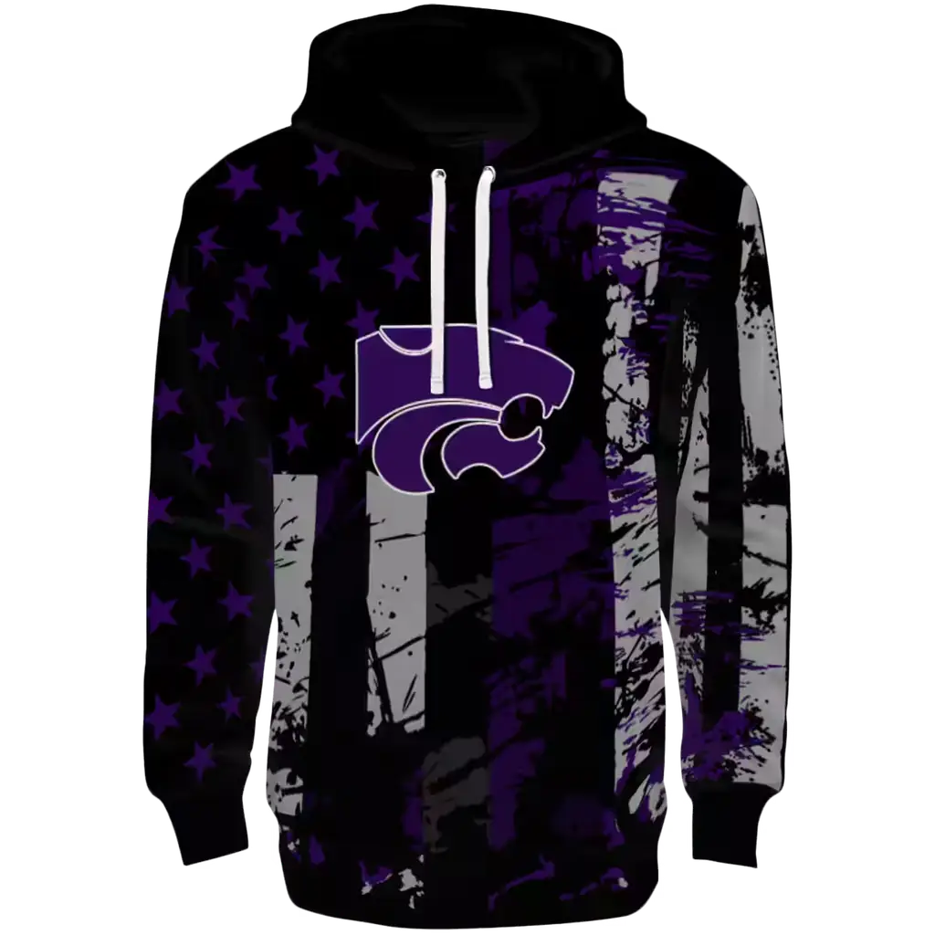 customized kansas state wildcats distressed flag purple black hoodie best selling customized kansas state wildcats distressed flag purple black hoodie best selling