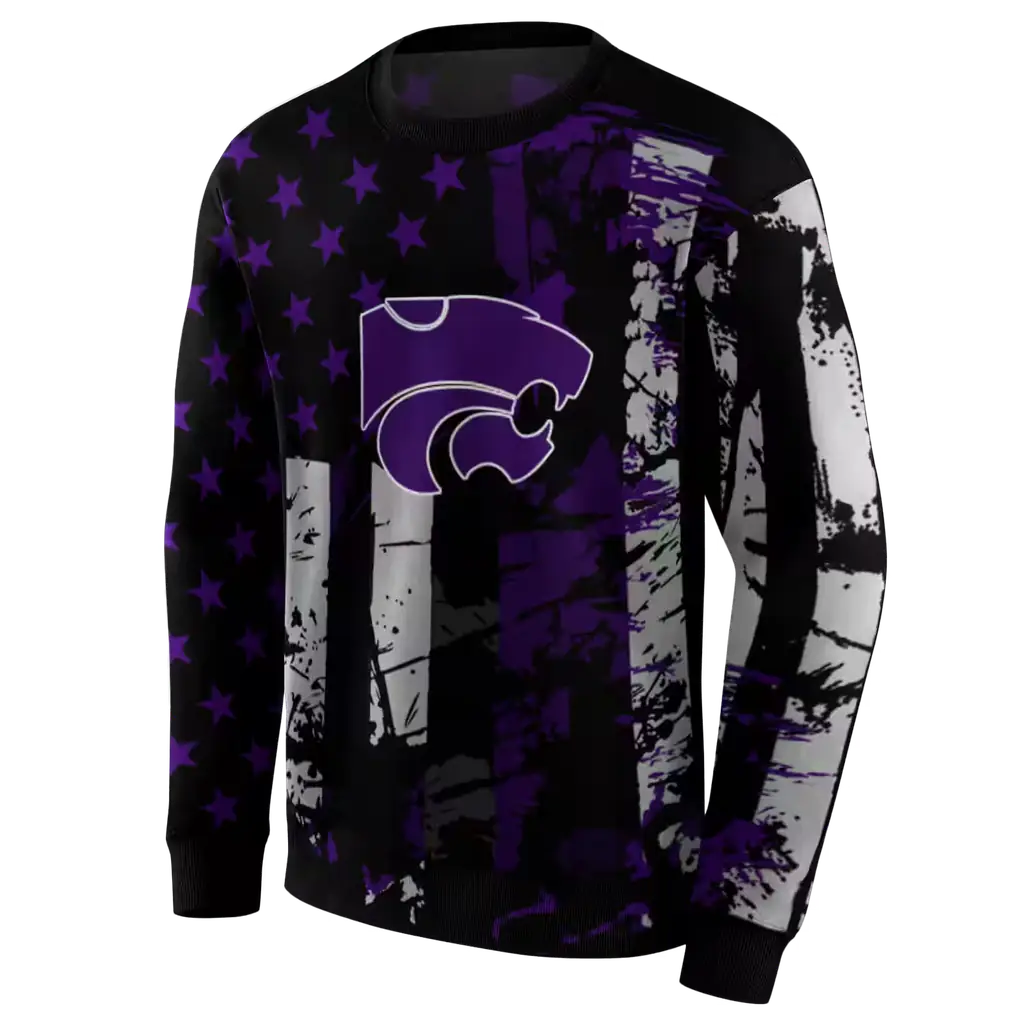 customized kansas state wildcats distressed flag purple black hoodie new arrival customized kansas state wildcats distressed flag purple black hoodie new arrival