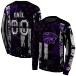 customized kansas state wildcats distressed flag purple black hoodie best selling