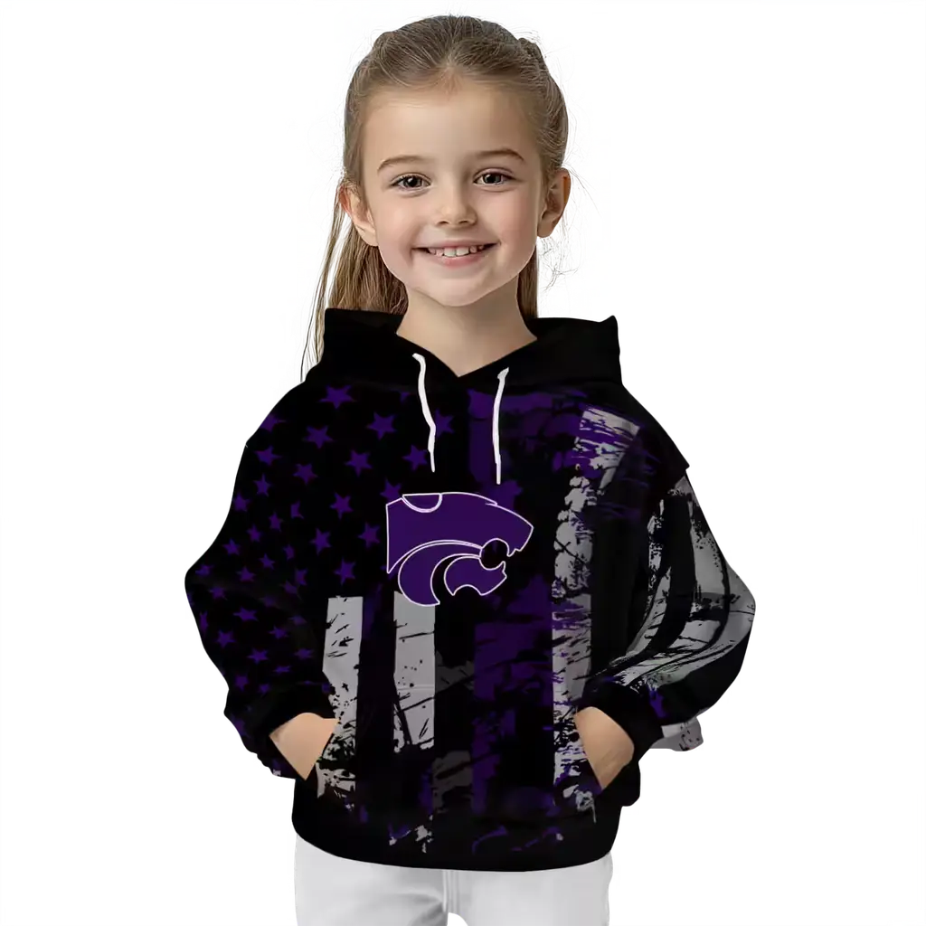customized kansas state wildcats distressed flag purple black hoodie top rated customized kansas state wildcats distressed flag purple black hoodie top rated