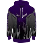 customized kansas state wildcats flame design purple hoodie best selling