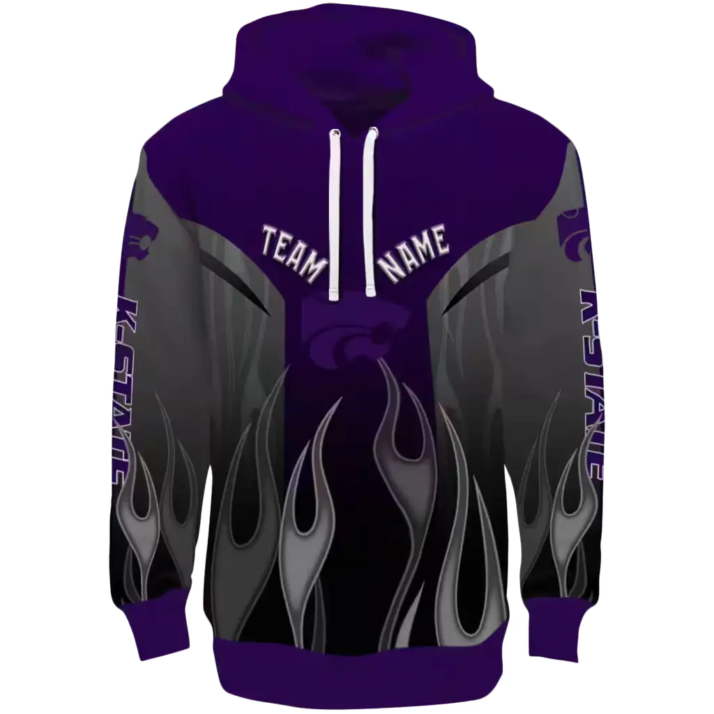 customized kansas state wildcats flame design purple hoodie best selling customized kansas state wildcats flame design purple hoodie best selling
