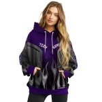 customized kansas state wildcats flame design purple hoodie best selling