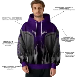 customized kansas state wildcats flame design purple hoodie best selling