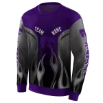customized kansas state wildcats flame design purple hoodie best selling