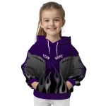 customized kansas state wildcats flame design purple hoodie best selling