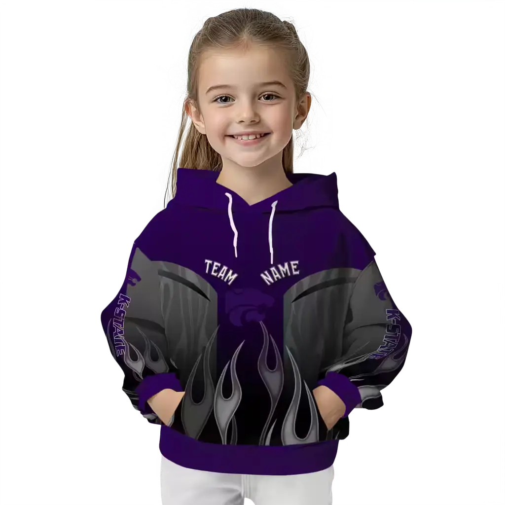 customized kansas state wildcats flame design purple hoodie top rated customized kansas state wildcats flame design purple hoodie top rated