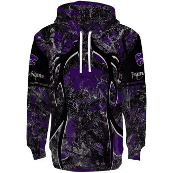 customized kansas state wildcats hunting theme purple black hoodie best selling