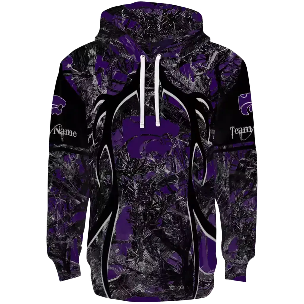 customized kansas state wildcats hunting theme purple black hoodie best selling customized kansas state wildcats hunting theme purple black hoodie best selling