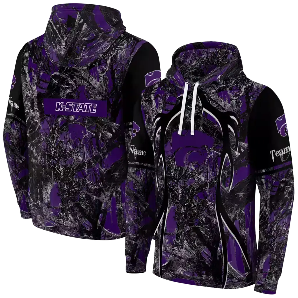 customized kansas state wildcats hunting theme purple black hoodie fashion forward customized kansas state wildcats hunting theme purple black hoodie fashion forward