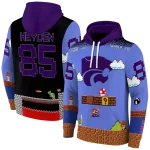 customized kansas state wildcats mario blue black hoodie best selling
