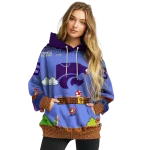 customized kansas state wildcats mario blue black hoodie best selling