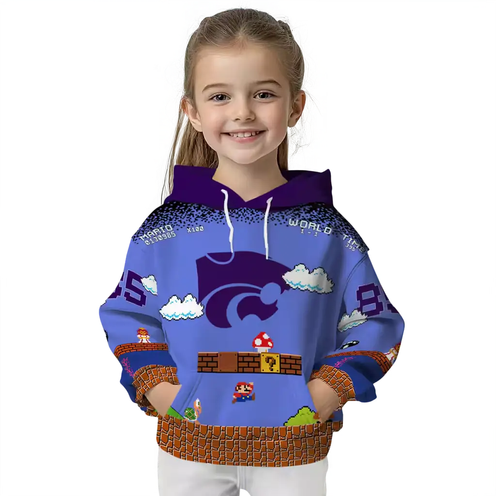 customized kansas state wildcats mario blue black hoodie top rated customized kansas state wildcats mario blue black hoodie top rated