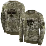 customized kansas state wildcats military style hoodie best selling