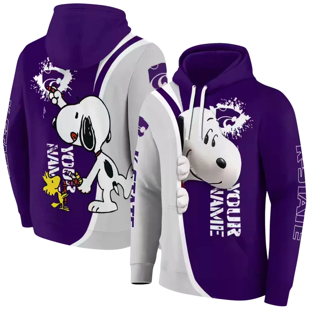 customized kansas state wildcats peeking snoopy purple hoodie fashion forward customized kansas state wildcats peeking snoopy purple hoodie fashion forward