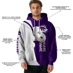 customized kansas state wildcats peeking snoopy purple hoodie best selling