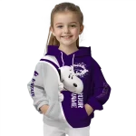 customized kansas state wildcats peeking snoopy purple hoodie best selling