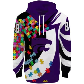 customized kansas state wildcats puzzle pieces purple hoodie best selling