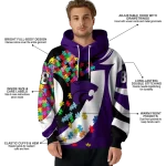 customized kansas state wildcats puzzle pieces purple hoodie best selling