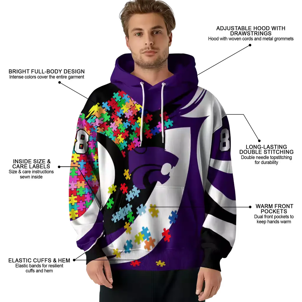 customized kansas state wildcats puzzle pieces purple hoodie latest model customized kansas state wildcats puzzle pieces purple hoodie latest model