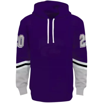 customized kansas state wildcats striped sleeves purple hoodie best selling