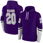 customized kansas state wildcats striped sleeves purple hoodie best selling