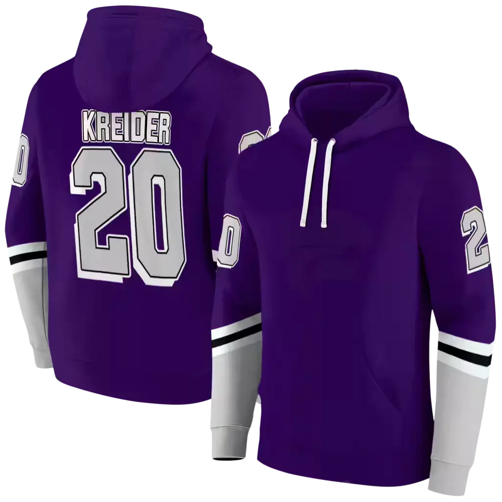 customized kansas state wildcats striped sleeves purple hoodie fashion forward customized kansas state wildcats striped sleeves purple hoodie fashion forward