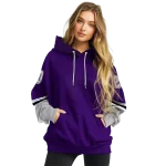 customized kansas state wildcats striped sleeves purple hoodie best selling