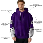 customized kansas state wildcats striped sleeves purple hoodie best selling