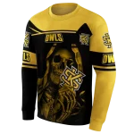 customized kennesaw state owls grim reaper gold black hoodie best selling