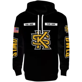 customized kennesaw state owls punisher skull black hoodie best selling