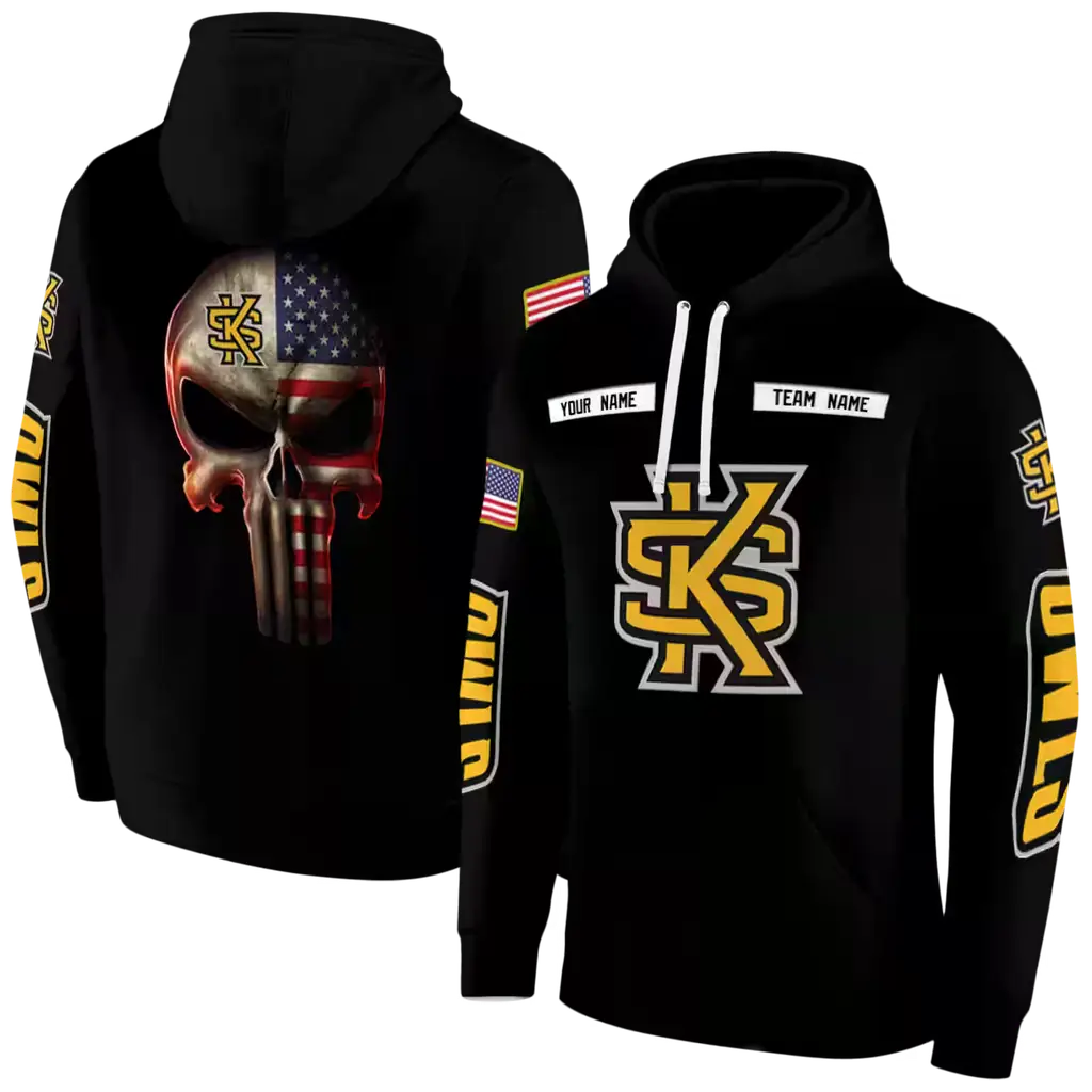 customized kennesaw state owls punisher skull black hoodie fashion forward customized kennesaw state owls punisher skull black hoodie fashion forward