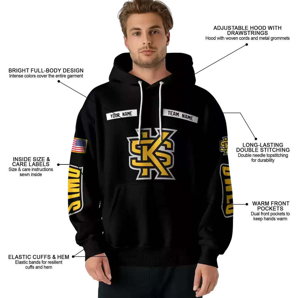 customized kennesaw state owls punisher skull black hoodie latest model customized kennesaw state owls punisher skull black hoodie latest model