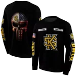 customized kennesaw state owls punisher skull black hoodie best selling