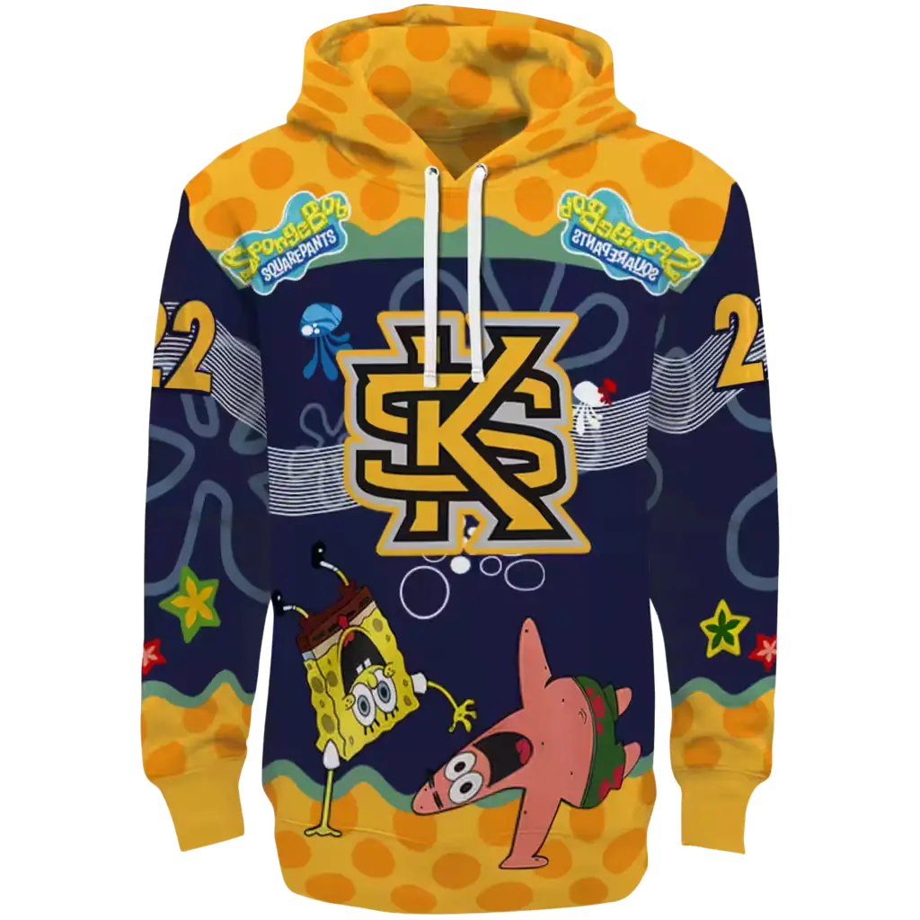 customized kennesaw state owls spongebob patrick star gold navy hoodie best selling customized kennesaw state owls spongebob patrick star gold navy hoodie best selling