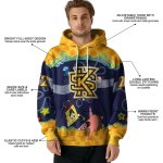 customized kennesaw state owls spongebob patrick star gold navy hoodie best selling