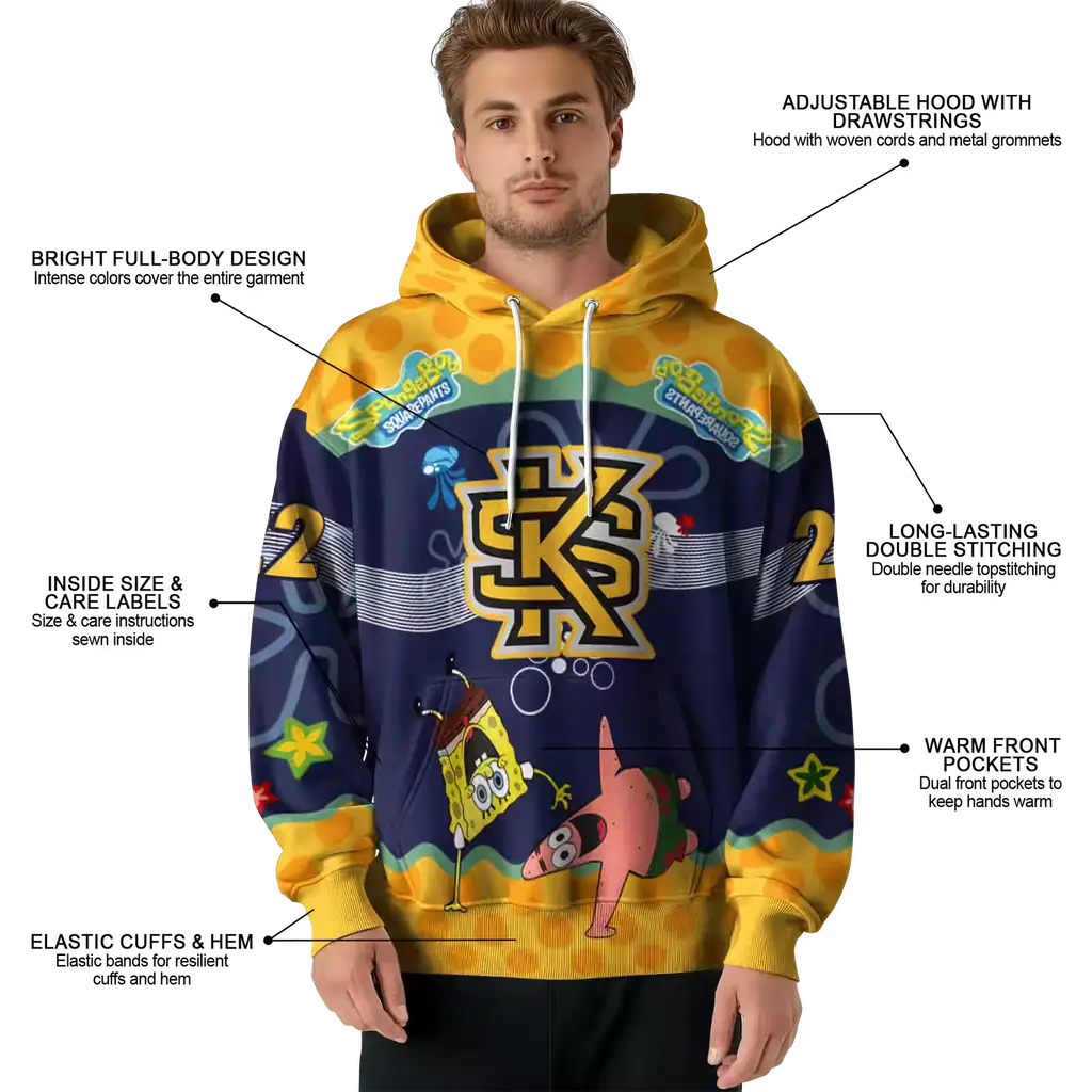 customized kennesaw state owls spongebob patrick star gold navy hoodie latest model customized kennesaw state owls spongebob patrick star gold navy hoodie latest model
