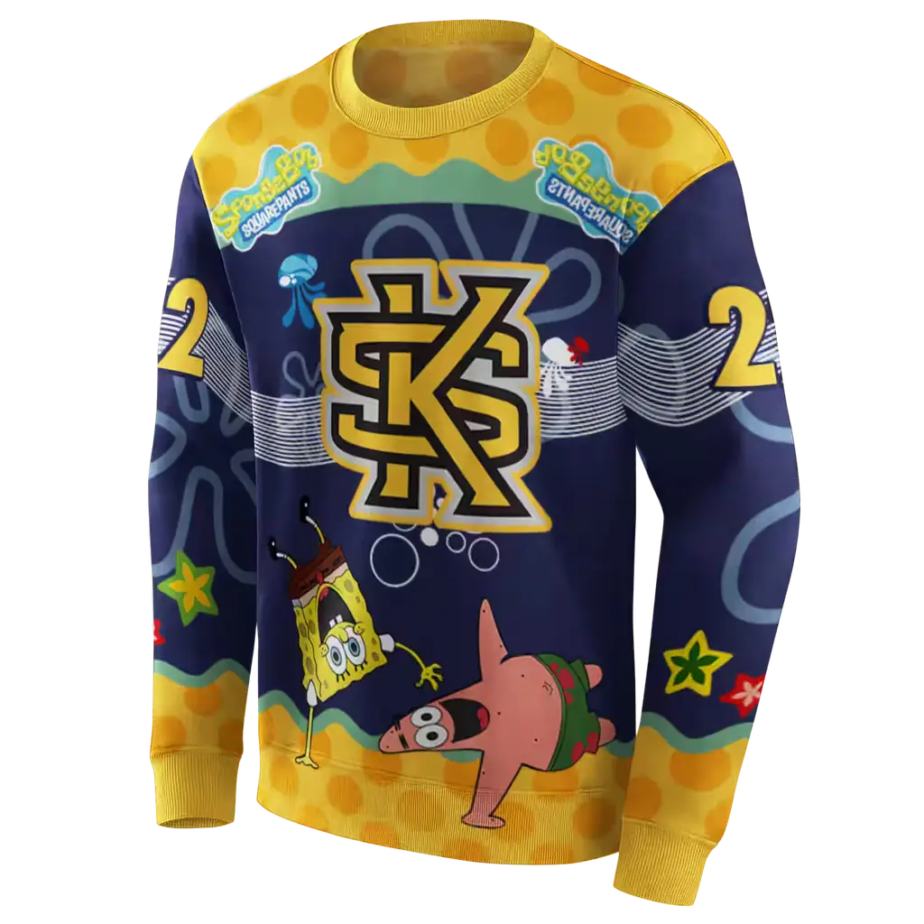 customized kennesaw state owls spongebob patrick star gold navy hoodie new arrival customized kennesaw state owls spongebob patrick star gold navy hoodie new arrival