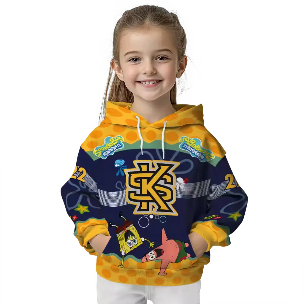 customized kennesaw state owls spongebob patrick star gold navy hoodie top rated customized kennesaw state owls spongebob patrick star gold navy hoodie top rated